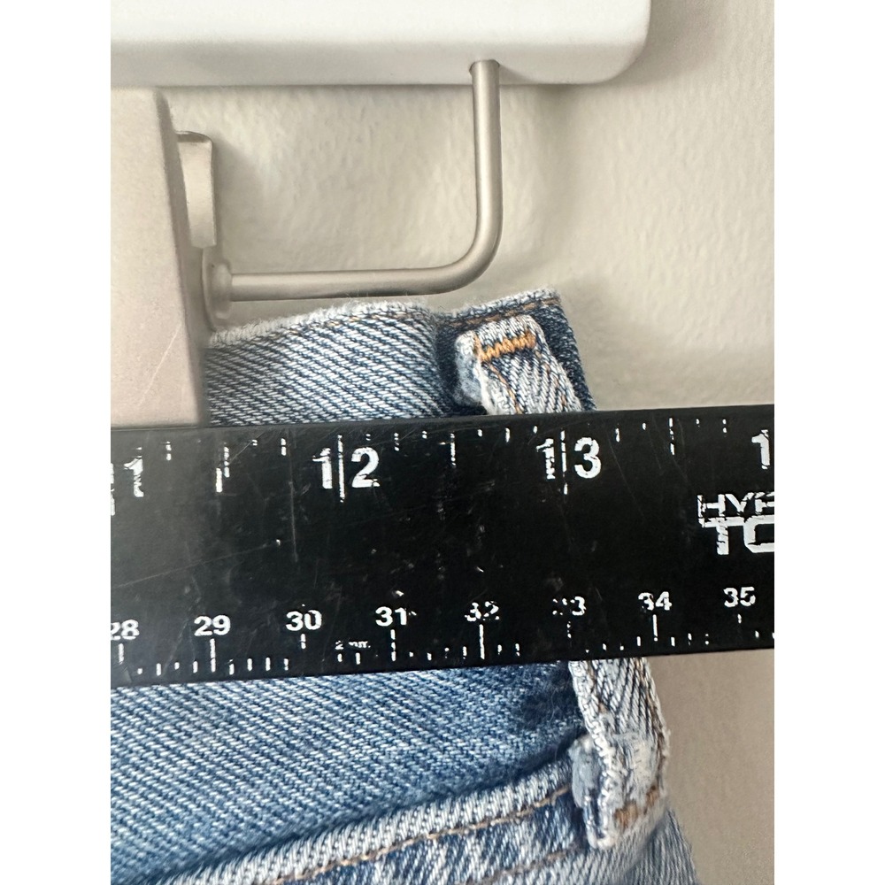 AGOLDE 90's Pinch Waist High Rise Cropped Straight Leg Jeans Light Wash Blue 26 - Picture 3 of 7